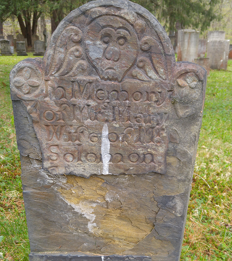 Eroded gravestone